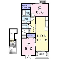 内部駅 徒歩2分 2階の物件間取画像